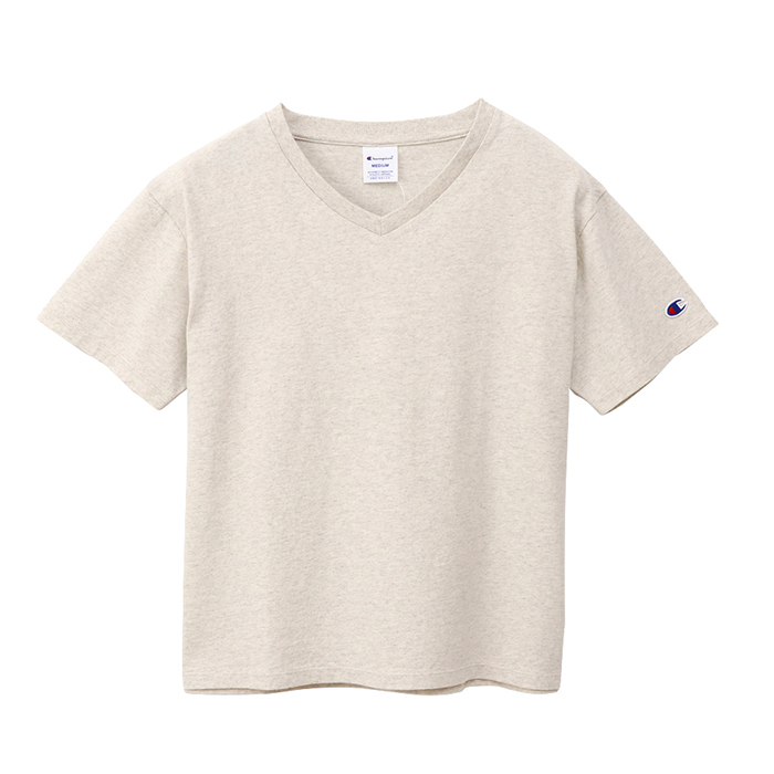 チャンピオン Tシャツ Champion Vネック 半袖 レディース 黒 白T シンプル ベーシック 定番 CW-M323 国内正規品 19FW こなれ｜o-kini｜03