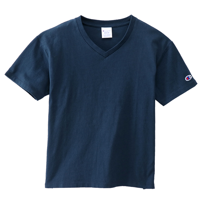 チャンピオン Tシャツ Champion Vネック 半袖 レディース 黒 白T