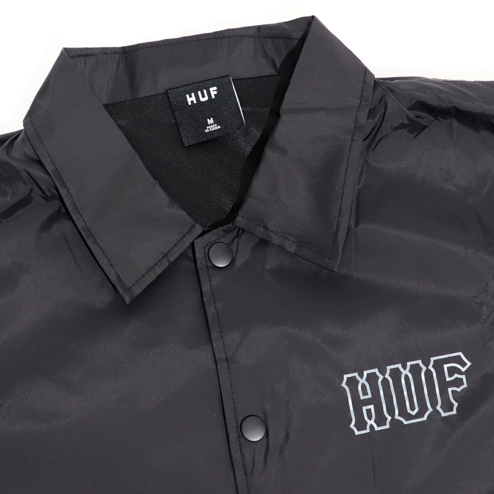 HUF（ハフ） コーチジャケット メンズ 黒 ブラック JK00390 JK00420