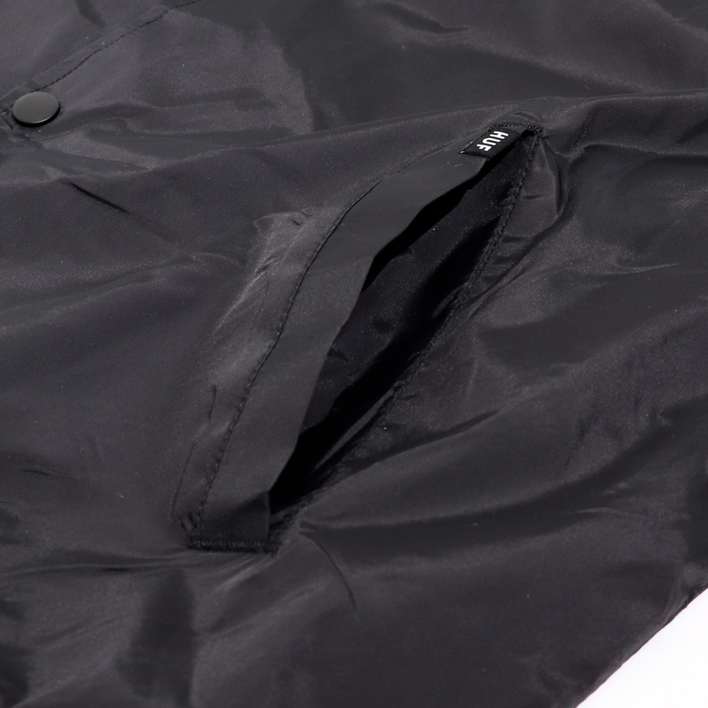 HUF（ハフ） コーチジャケット メンズ 黒 ブラック JK00390 JK00420