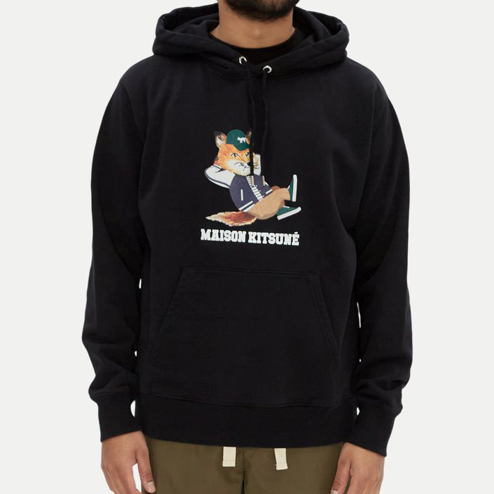 MAISON KITSUNE◆プルオーバーパーカー/S/コットン/NVY/無地// MAISON KITSUNE メゾンキツネ パーカー スウェット プルオーバー