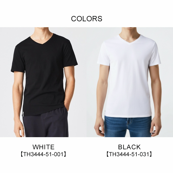 LACOSTE（ラコステ） メンズ 半袖 下着 3枚組 Vネック コットン