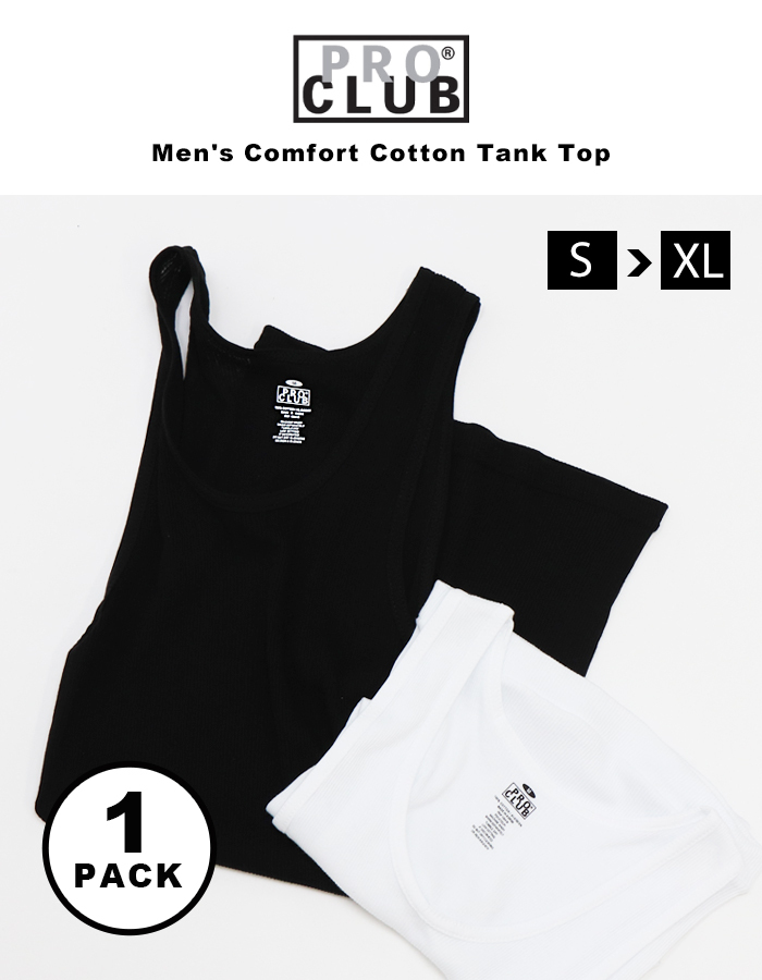 PRO CLUB【プロクラブ】Men's Comfort Cotton Tank Top【メンズ コンフォート コットン タンクトップ】　単品