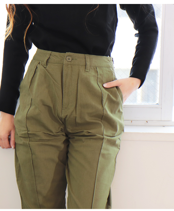 クロップドパンツ テーパードパンツ レディース パンツ 秋冬