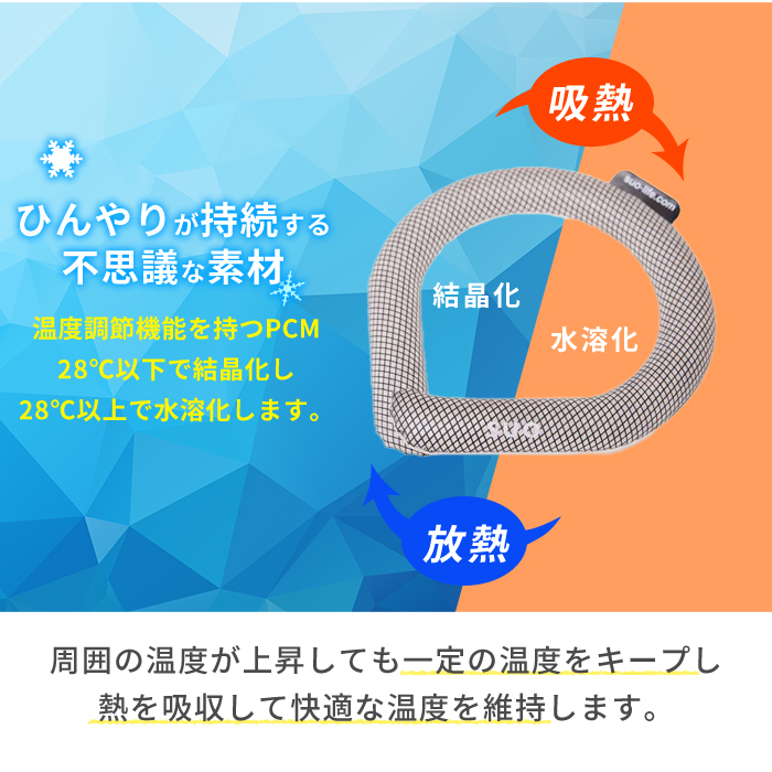 SUO (スオ) 28°ICE COOL RING PCMクールバンド ネッククーラー クールリング Mサイズ Lサイズ