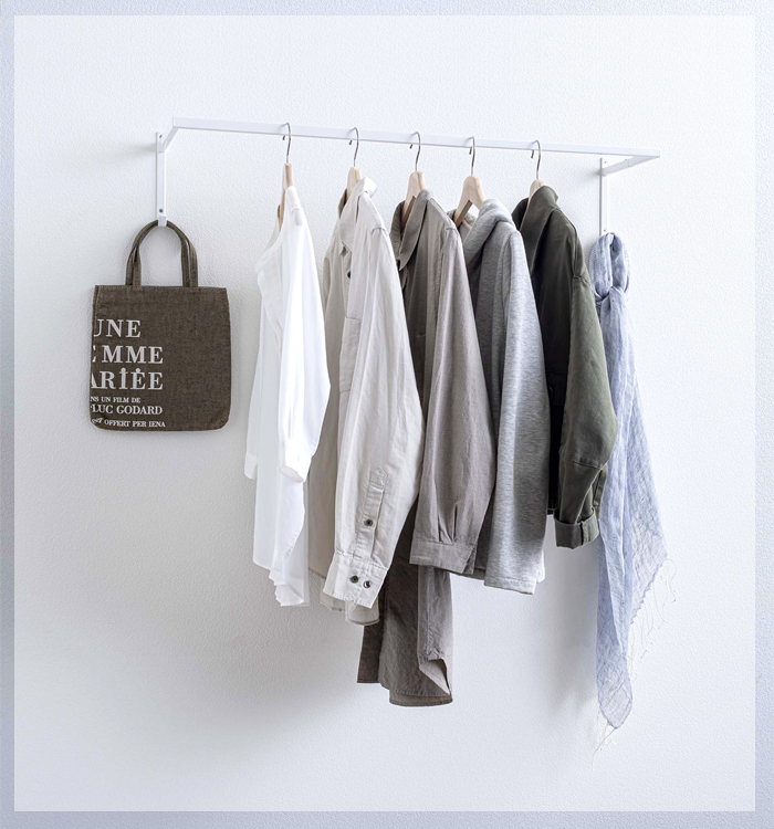 tower 伸縮浴室扉前物干しハンガー タワー