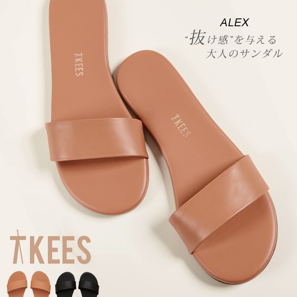 tkees サンダル ティキーズ レディース レザー 本革 Jo ジョー 編み上げサンダル レースアップ オシャレ ペタンコ 2023トレンド  ブランド 黒