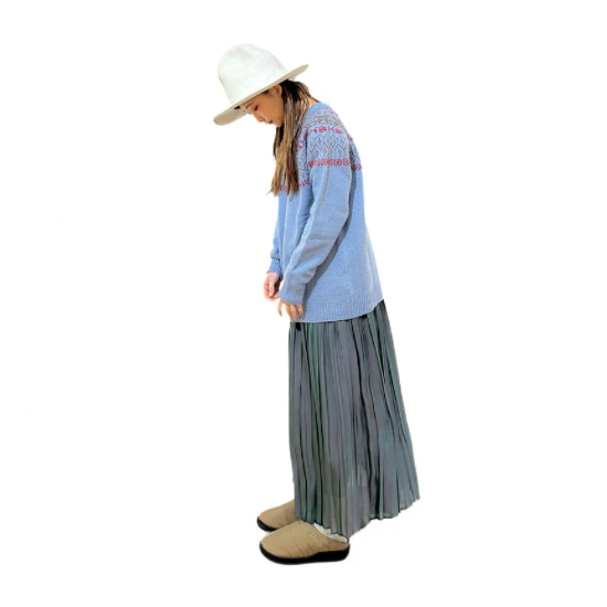 itochi pacla+ プリーツスカート　Mサイズ(長い方) itochi ｲﾄﾁ - Aurora cloth double side pleated skirt ｵｰﾛﾗｸﾛｽ
