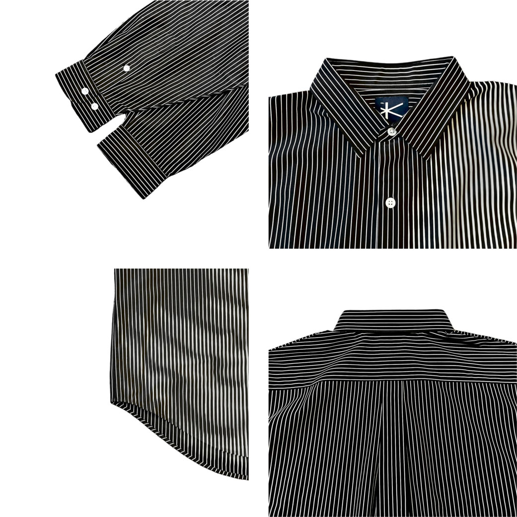 KANEMASA PHIL.（カネマサフィル） Pencil Stripe Dress Jersey Shirt