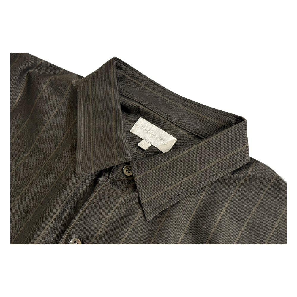 KANEMASA PHIL.（カネマサフィル） 46G Atmosphere Stripe Shirt GREY