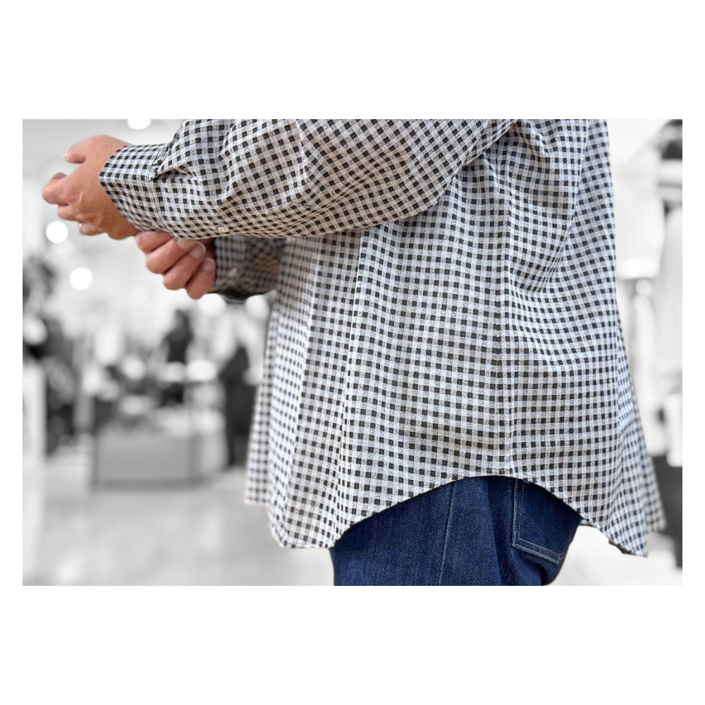 KANEMASA PHIL.（カネマサフィル） 36GAtmosphere Check Shirt WHITE