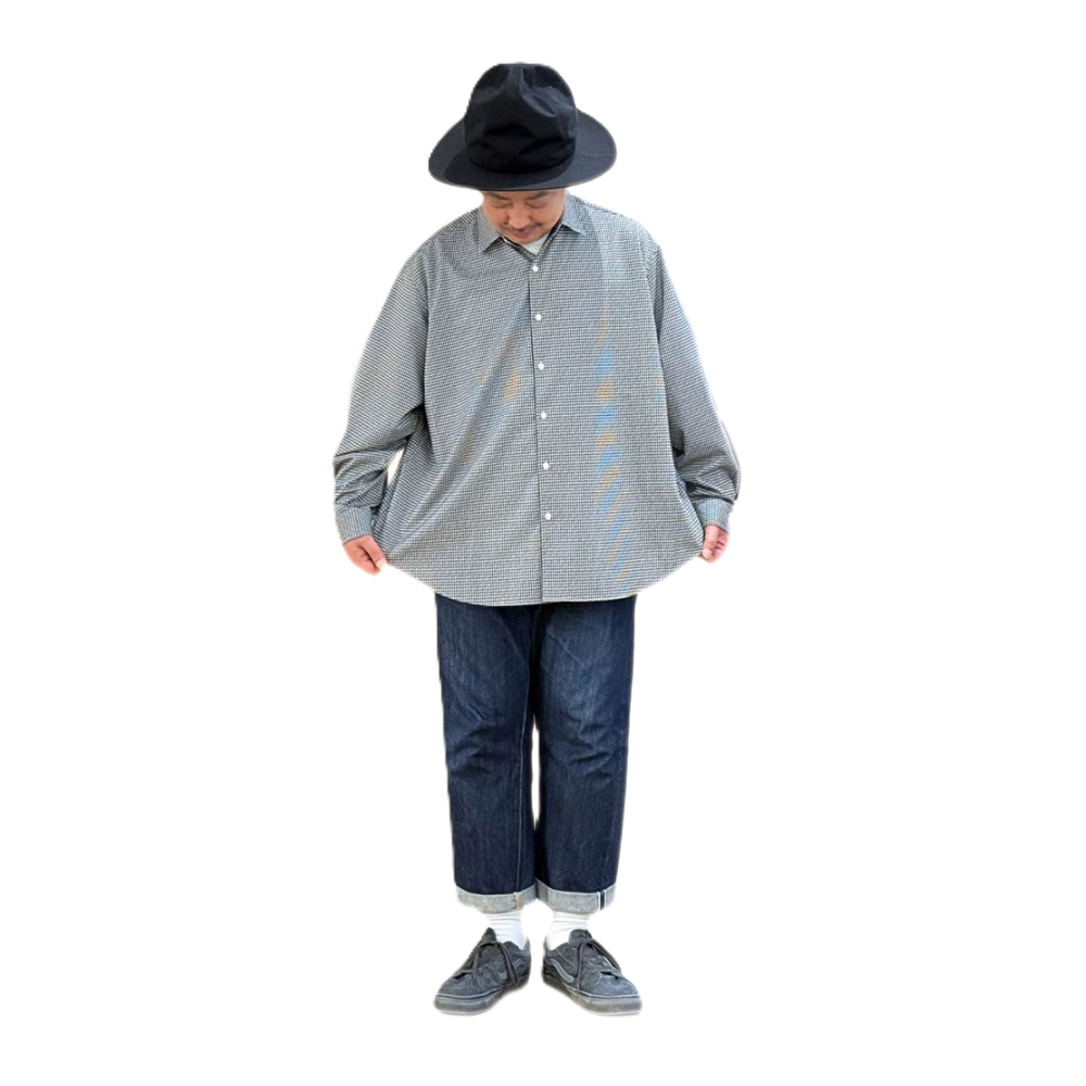 KANEMASA PHIL.（カネマサフィル） 36GAtmosphere Check Shirt WHITE
