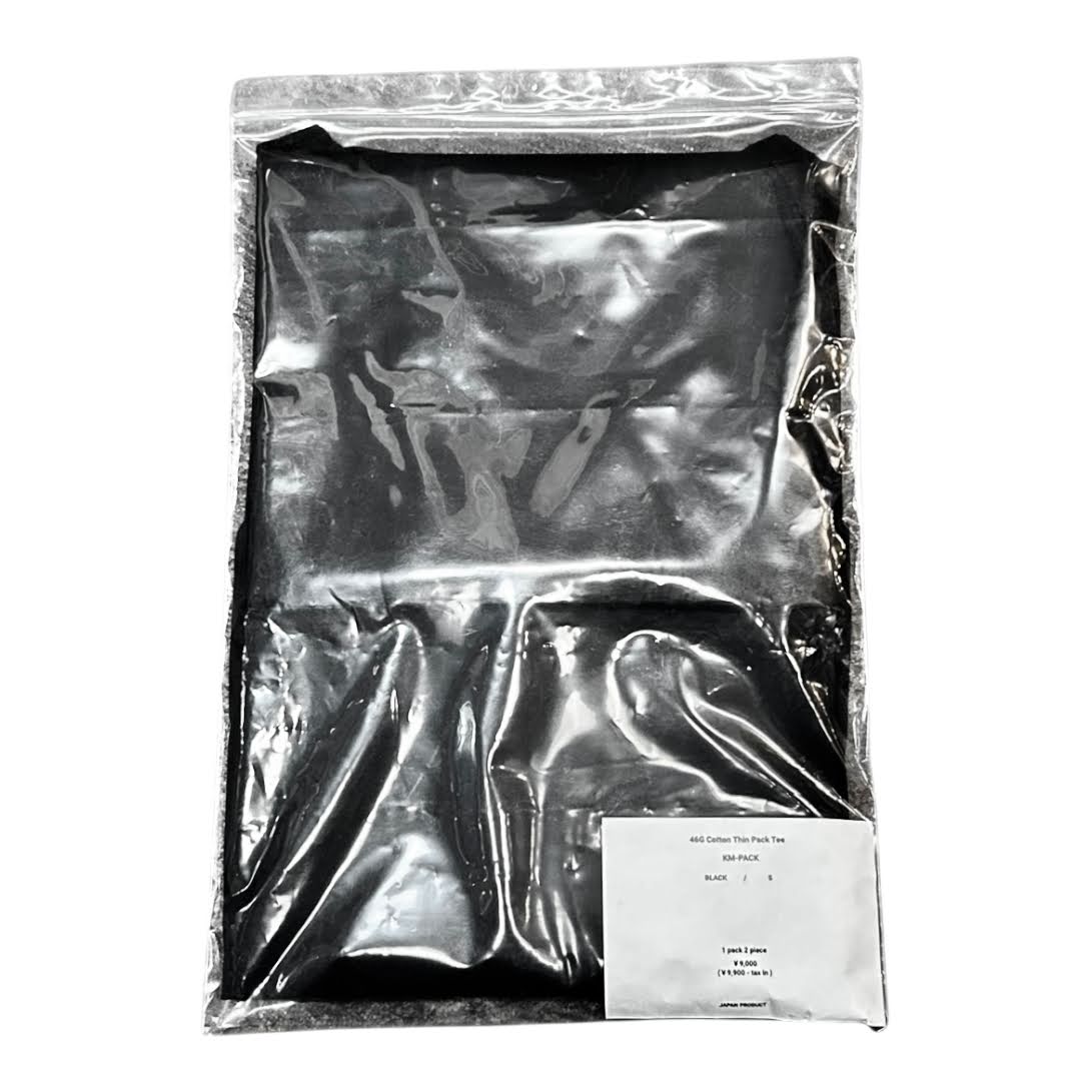 KANEMASA PHIL.（カネマサフィル） 46G Cotton Thin Pack Tee BLACK