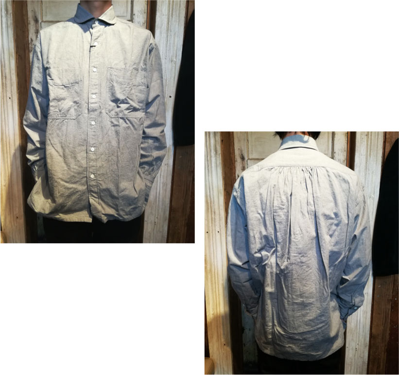 PORTER CLASSIC（ポータークラシック） WIDE POCKET SHIRT -GRAY