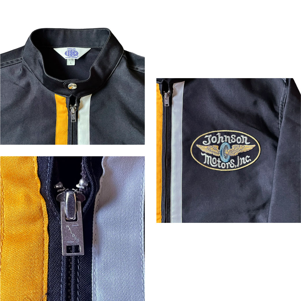 [予約商品][2024年春夏] TOYS McCOY（トイズマッコイ) BECK NYLON/COTTON RACING JACKET JOHNSON  MOTORS レーシングジャケット [TMJ2410]