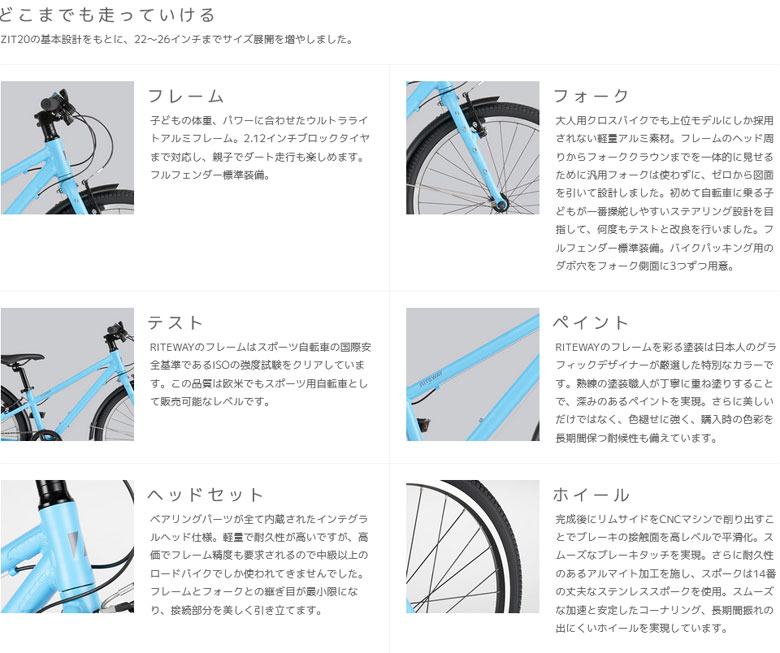 RITEWAY ライトウェイ 2024年モデル ZIT 22 ジット22 キッズバイク