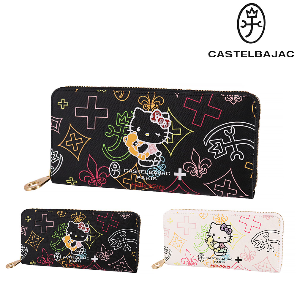 最大P+16% 【数量限定】 カステルバジャック ハローキティ 財布 ラウンドファスナー長財布 CASTELBAJAC KITTON キトゥン 086653 メンズ レディース｜o-zone｜02