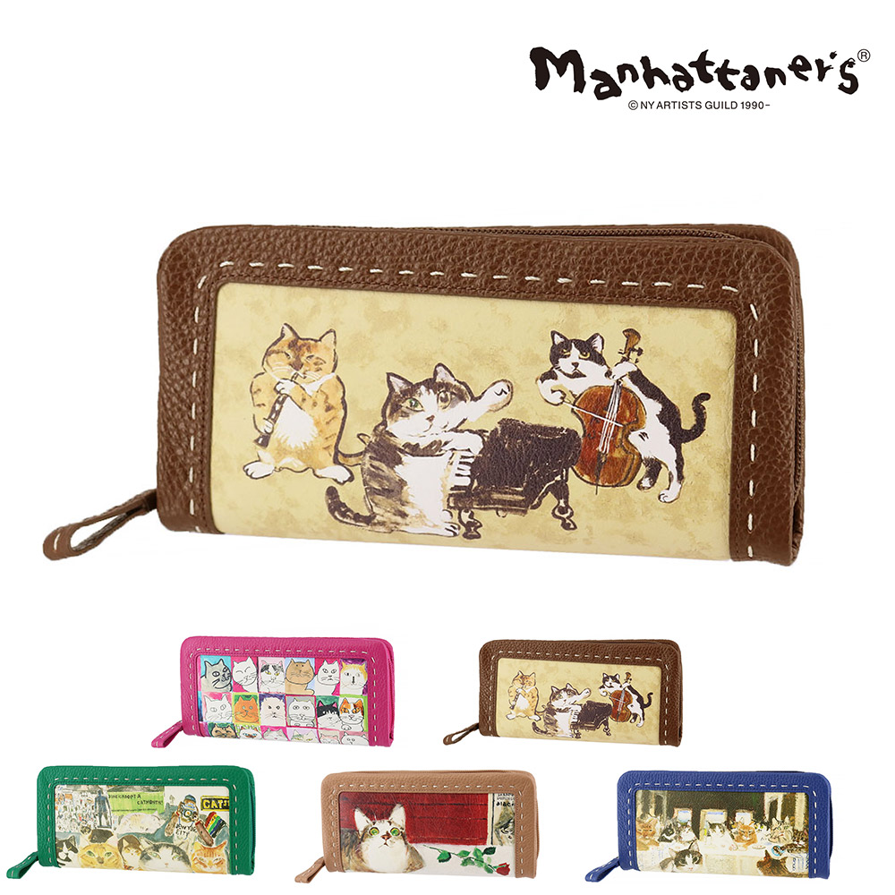 マンハッタナーズ スパンコール 長財布✩.*˚ Amazon | [マンハッタナーズ] かぶせタイプ長財布 ミケちゃんと