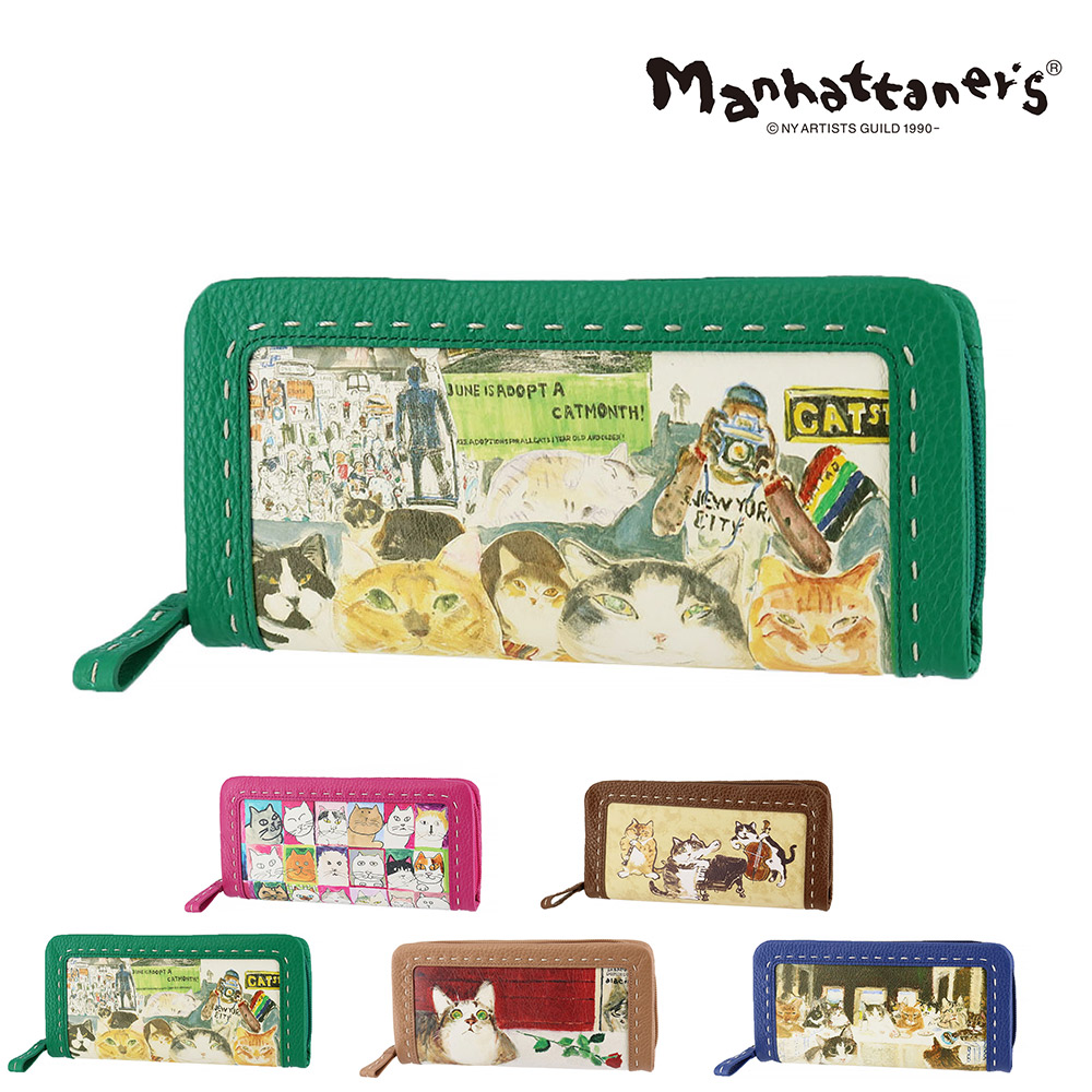 Manhattaner's（マンハッタナーズ） 最大P+16% 財布 長財布 ラウンド