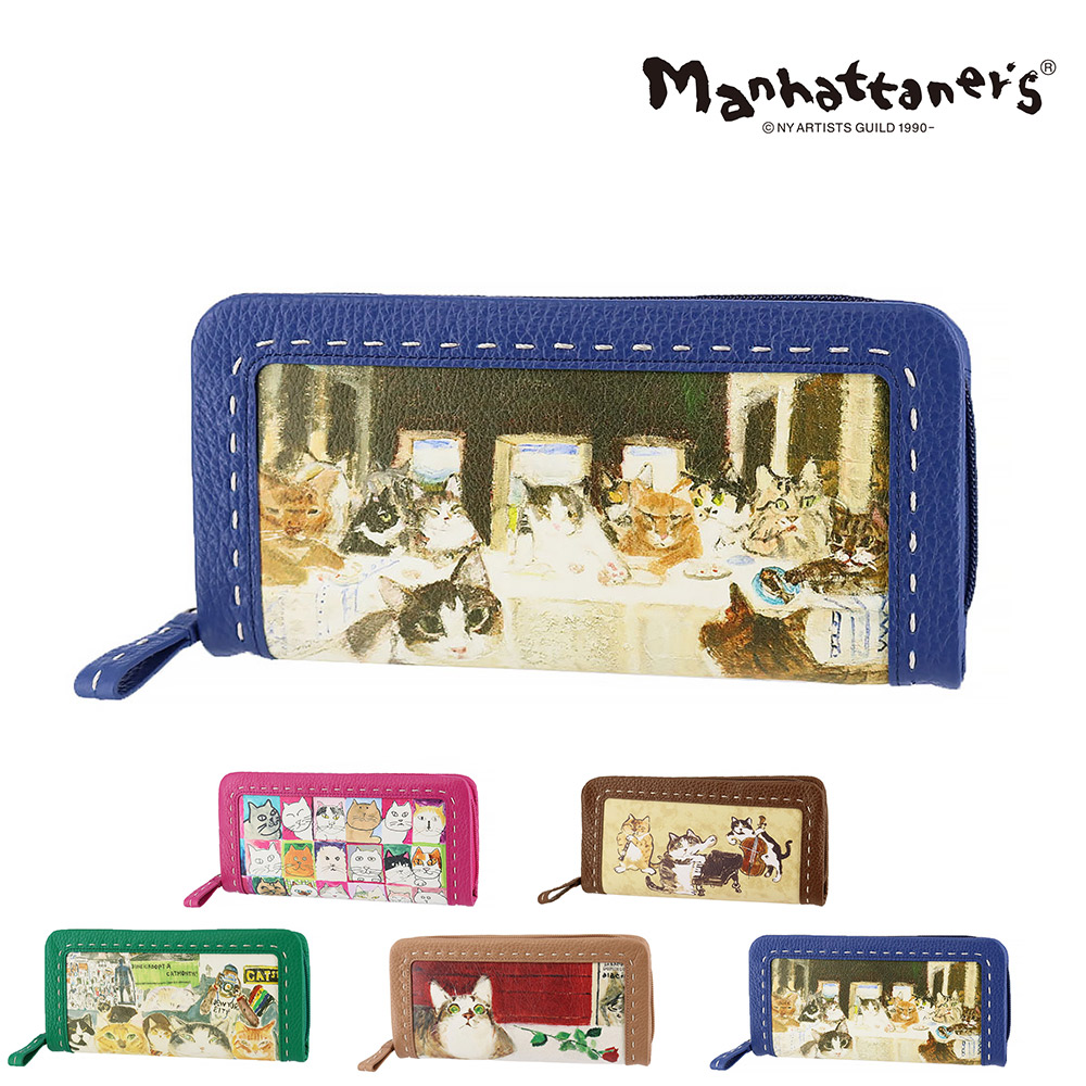 G0611S 新品 Manhattaner's ラウンドウォレット 長財布 Manhattaner's 最大P+16% マンハッタナーズ 財布 長財布
