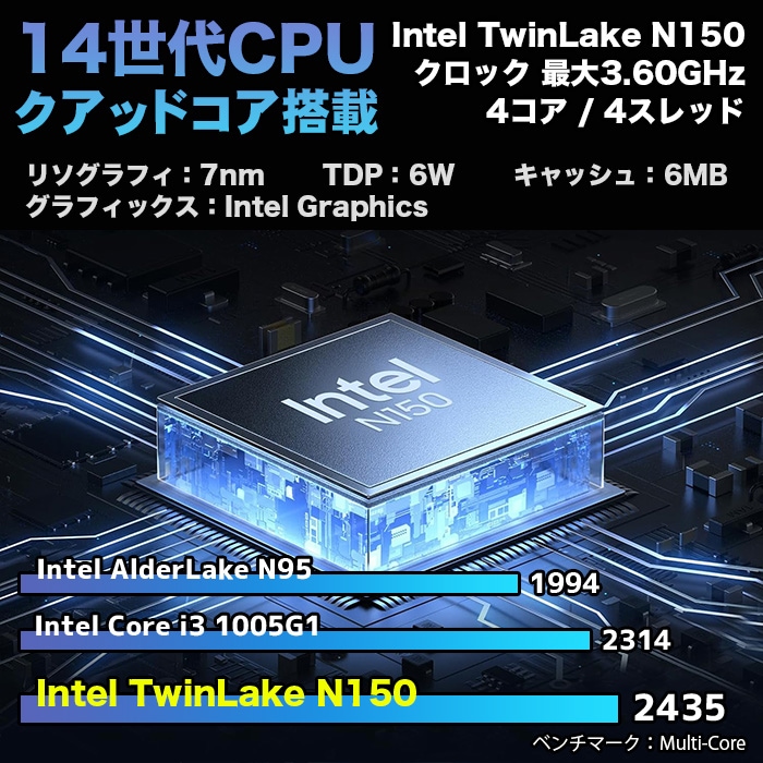 PASOUL ノートパソコン 新品パソコン 第14世代CPU Intel N150