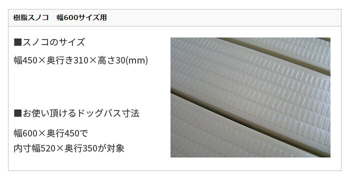 株式会社ワンコライフ ドッグバス用 専用樹脂スノコ 幅600サイズ用 幅450×奥行き310×高さ30mm【受注生産品】