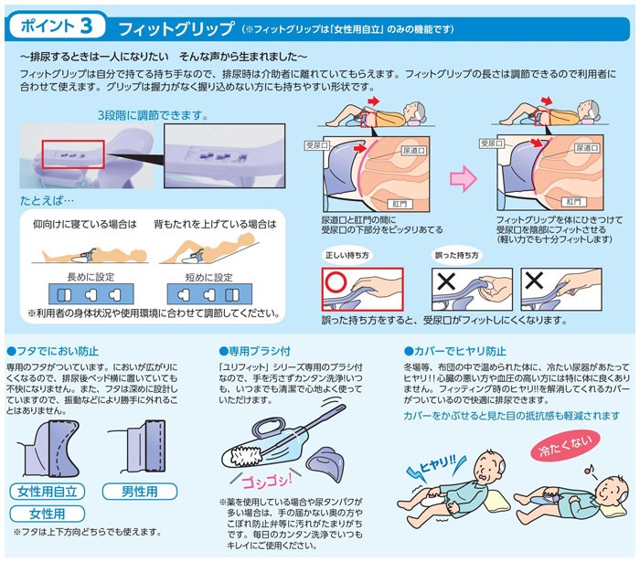 高速配送 安寿 女性用 自立 533 734 アロン化成 容量700ml フィットグリップ3段階調節 ユリフィット尿器 介護用品 Pafootballnews Com