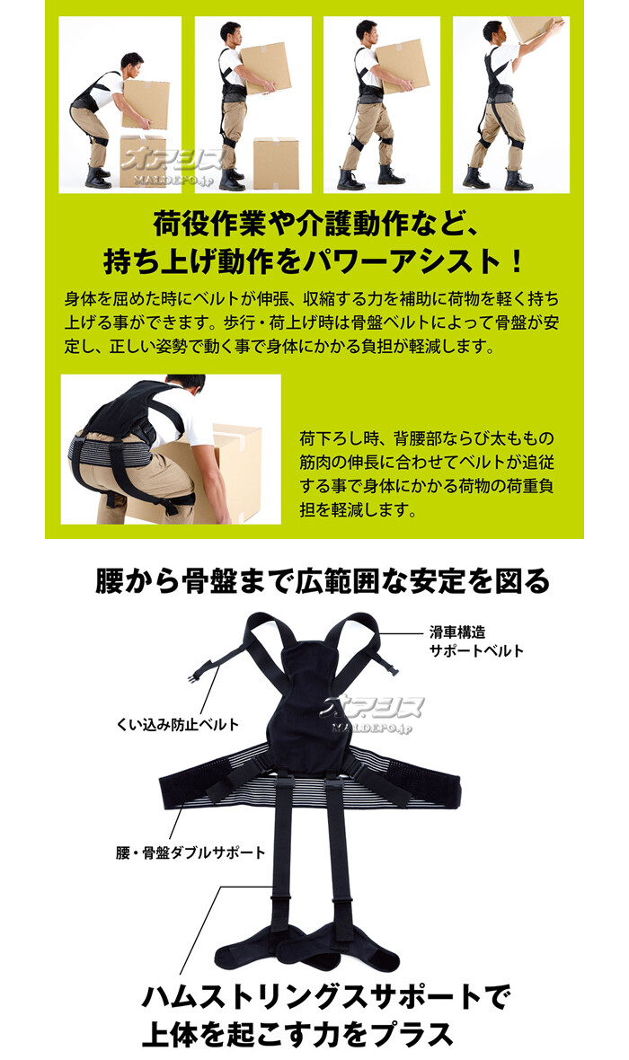 多機能サポートベルト 全身アシストパワースーツ モリトジャパン