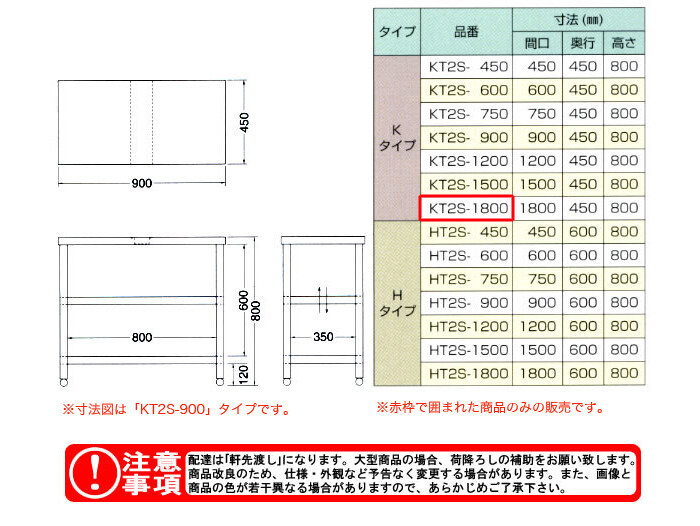 東製作所（azuma） 作業台二段スノコ KT2S-1800【法人様向け】