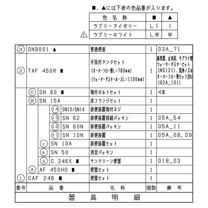 アサヒ衛陶 簡易水洗トイレ サンクリーン 洗浄ガン・手洗付 普通便座 AF450TR001LW ラブリーホワイト 壁給水