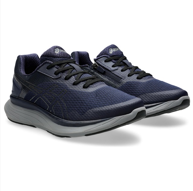 1足 アシックス商事 KNEES UP(ニーズアップ) M012/ネイビーブルー×メタリックグレー/25.5 ネイビーブルー×メタリックグレー 25.5 1241A012 242549_12254_255(代引不可)【送料無料】 ASICS（アシックス） KNEES UP M012 ニーズアップ 1241A012 シューズ