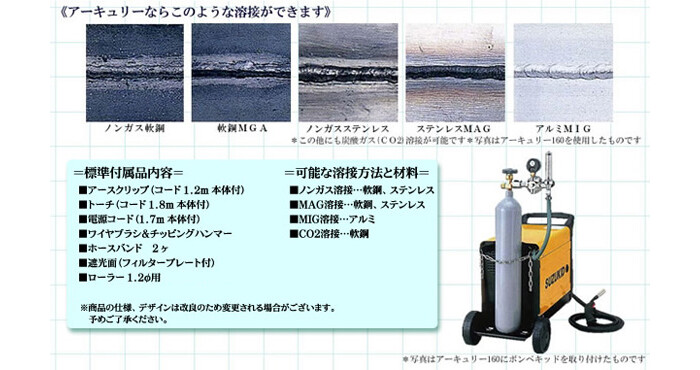 半自動溶接機 アーキュリーSAY-160+ワイヤ1本サービス付