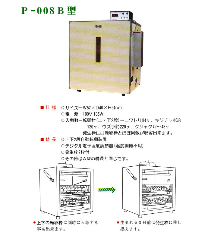 昭和フランキ 孵卵器(ふらん機) P-008B型