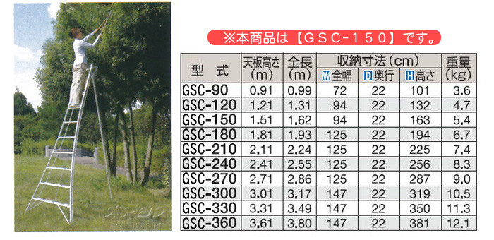 蔵蔵園芸用三脚 グリーンステップ GSC-150a ハセガワ（長谷川工業