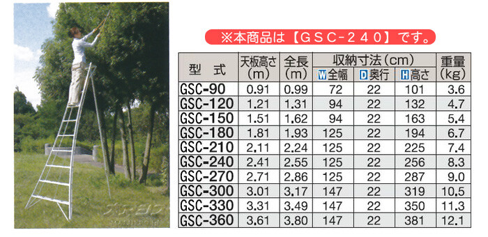 ハセガワ（長谷川工業） 園芸用三脚 グリーンステップ GSC-240a