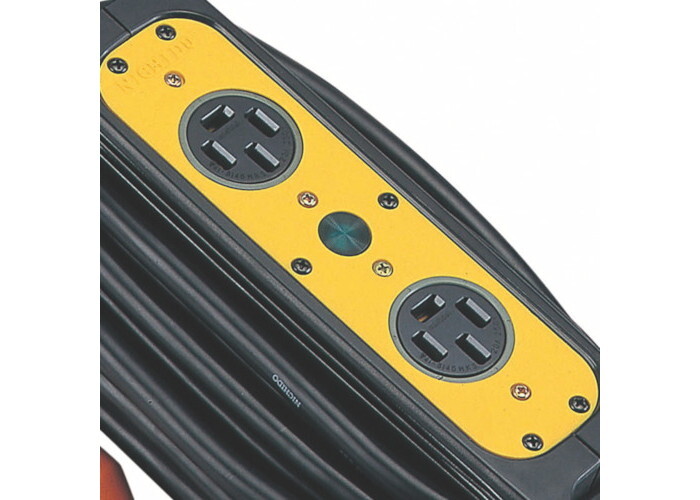 ハンドリール 三相200V動力用 4芯×10m 黒 アース付 HR-E310 日動工業 ハンドリール 三相200V動力用 4芯×10m 黒 アース付 HR-E310 日動工業