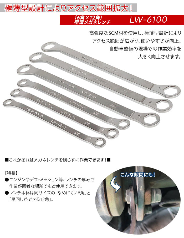市場】ロアボールジョイント ナットレンチ 19mm 6角×12角 LW 市場】ロアボールジョイント ナットレンチ 19mm 6角×12角 LW