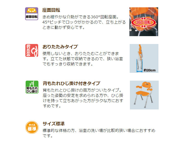 パナソニックエイジフリー シャワーチェア ユクリア ミドルSP回転おりたたみN ブルー PN-L41221A 座面幅41.5