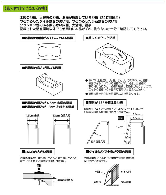 パナソニックエイジフリー 入浴グリップ［ユクリア］ユニットバス専用コンパクト130脚付 オレンジ PN-L12311D