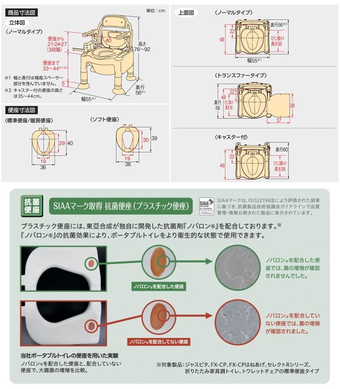 注目ブランドのギフト アロン化成 安寿 ポータブルトイレFX-CP