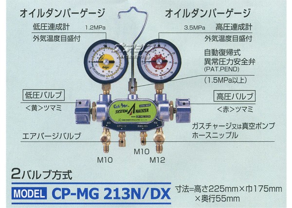 マニホールドゲージ CP-MG213N DX デンゲン 法被 | lakalumba.com.ar