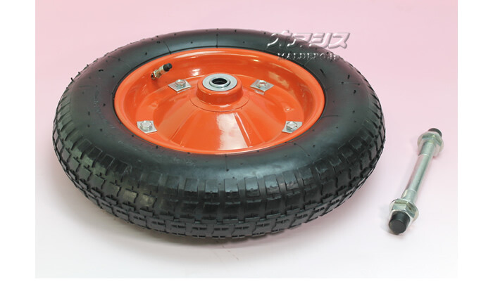 一輪車タイヤ タチホ PR1301 3.25x3.00-8 黒 軸付