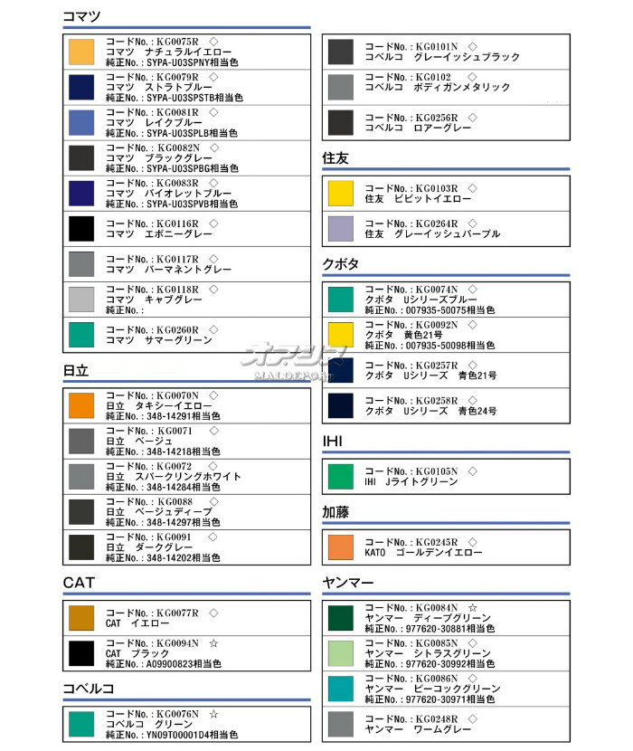 建機用塗料スプレー バラ1本 KG0116 KBL コマツ エボニーグレー :718372:オアシスプラス - 通販 - Yahoo!ショッピング