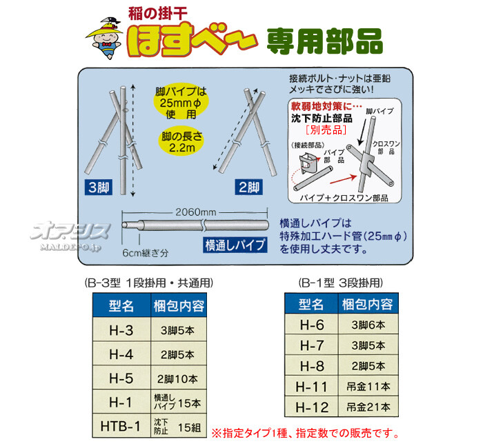 稲の掛干し(稲干台) ほすべー用部品 吊金 11本入 H-11 南栄工業【法人値引有】【営業所留め可】