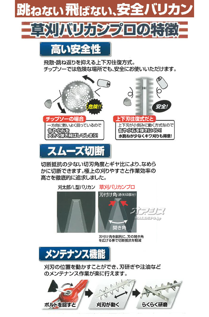 刈払機取付用アタッチメント 草刈バリカンプロ400 N-852 ニシガキ 刈幅