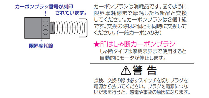 マキタ(makita) 純正しゃ断カーボンブラシ CB-210 #193696-5【メール便可】