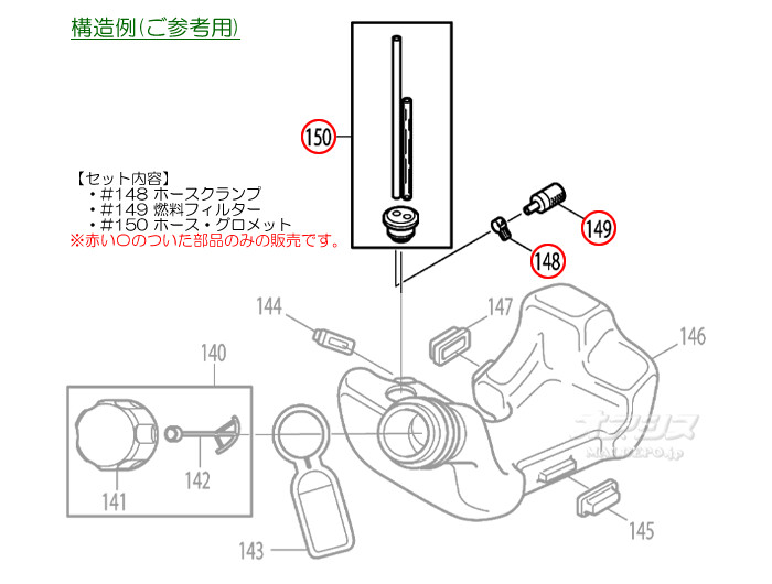 燃料フィルタ・ホース・グロメットセットA 刈払機 MEM427/MEM427L/MEM427R/MEM427T/MEM427X/MEM427XT用  マキタ(makita)【メール便可】 : 722751v002 : オアシスプラス - 通販 - Yahoo!ショッピング