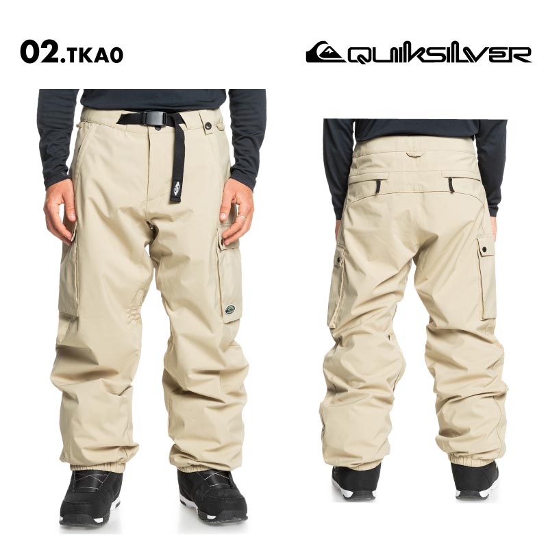 クイックシルバー スノーウェア パンツ メンズ SNOW DOWN CARGO PT 2024-25 SNOW スノボウェア EQYTP03215 QUIKSILVER_2