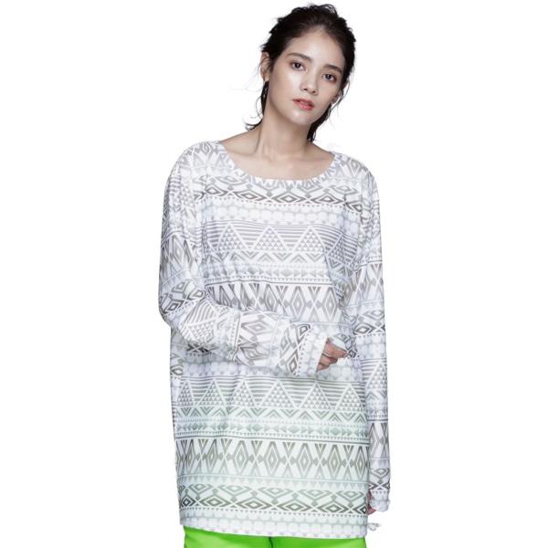 透けない白 ラッシュガード レディース 長袖 Tシャツ UPF50+ UV UVカット 体型カバー 大きいサイズ 水着 フィットネス IF-141|oc-sports|21