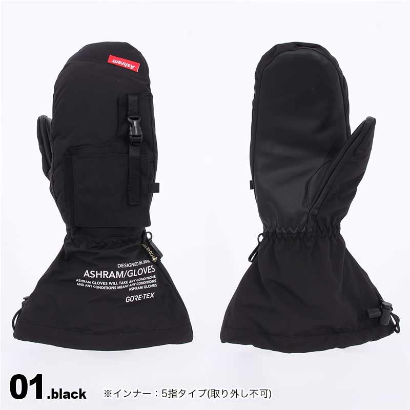 【再入荷！】 ASHRAM/アシュラム メンズ レディース GORE-TEX スノーグローブ スキー・スノーボードアクセサリー